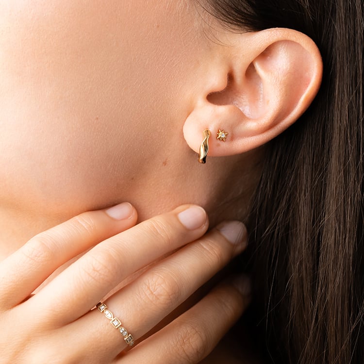 Strieborné hviezdy so zirkónmi Tabby 126759