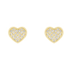 Diamantové náušnice v tvare srdca Hey