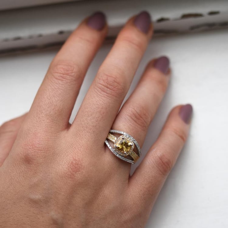 Prsteň s citrínom 26462