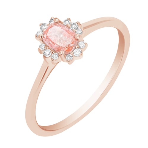 Zásnubný prsteň s certifikovaným fancy pink lab-grown diamantom Neve
