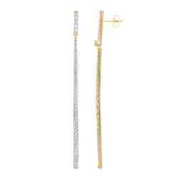 Luxusné visiace náušnice zo zlata s prírodnými diamantmi Dilshad