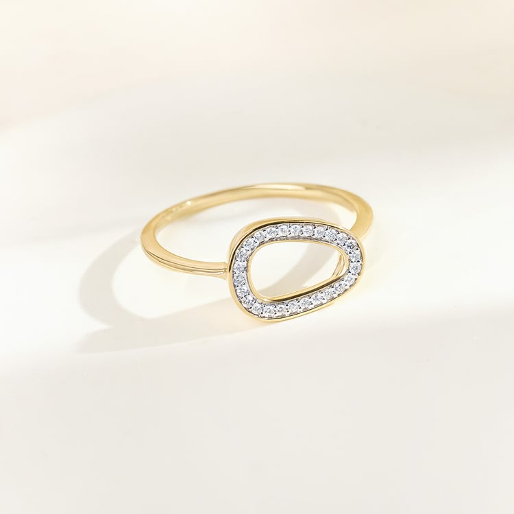 Zlatý prsteň s lab-grown diamantmi Terri 163515