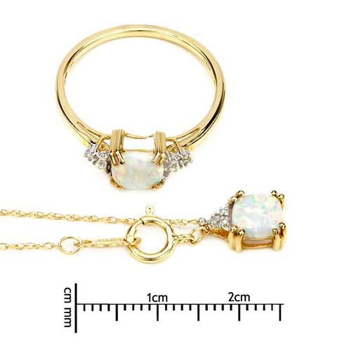 Kolekcia zo žltého zlata s opálmi 53468