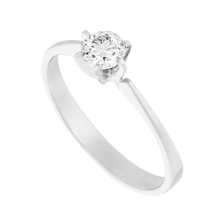 Zlatý zásnubný prsteň s diamantom