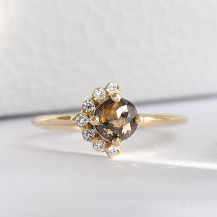 Prsteň so salt and pepper diamantom Chasity