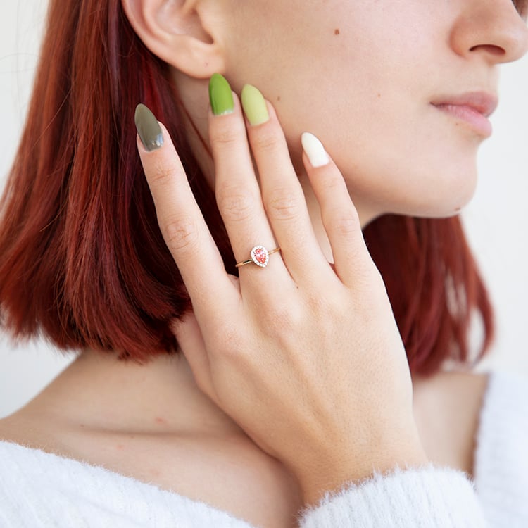 Zásnubný prsteň s 0.36ct IGI certifikovaným ružovým lab-grown diamantom Briana 111226