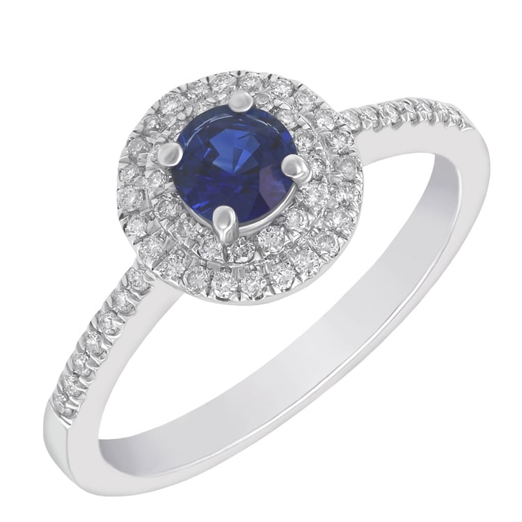 Zafírový zásnubný prsteň