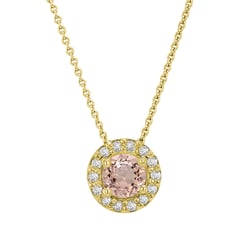 Halo prívesok s morganitom a diamantmi Usara