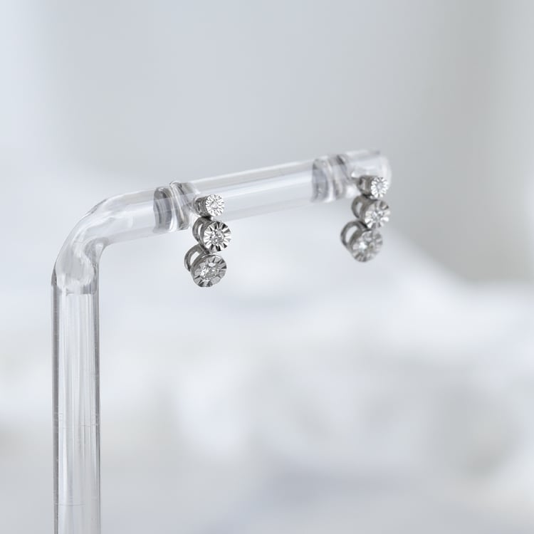 Minimalistické náušnice s diamantmi 86024