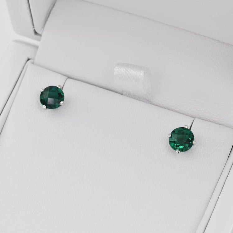 Zlaté náušnice so smaragdmi 25667