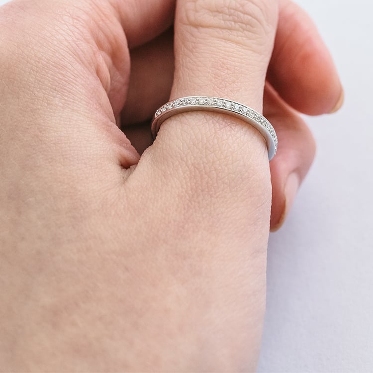 Platinový eternity prsteň s 1.25mm diamantmi Zelia 120529