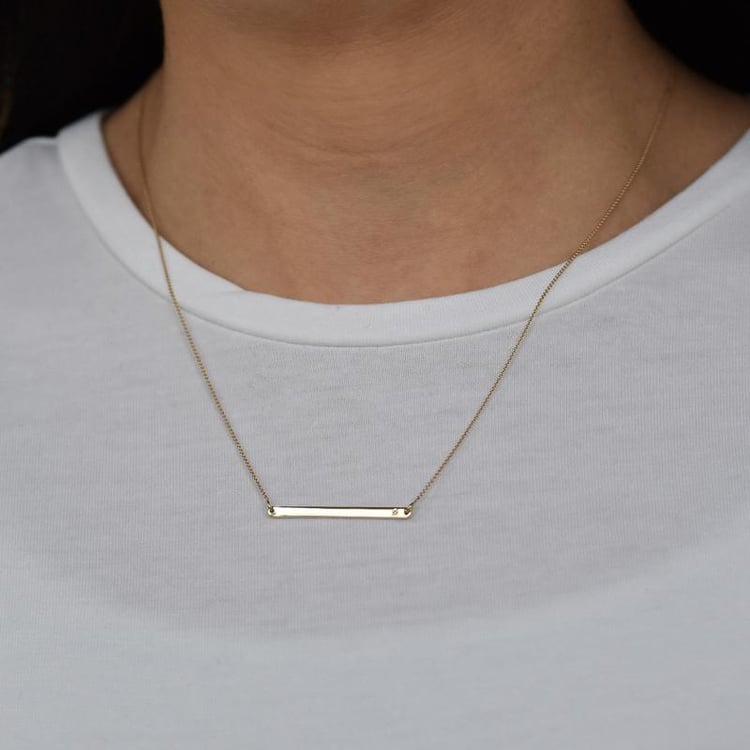 Jemný strieborný náhrdelník s diamantom Charena 103753