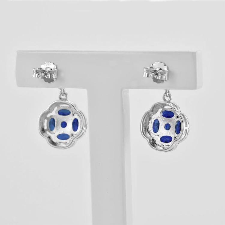 Kvetinové náušnice zo striebra 42615