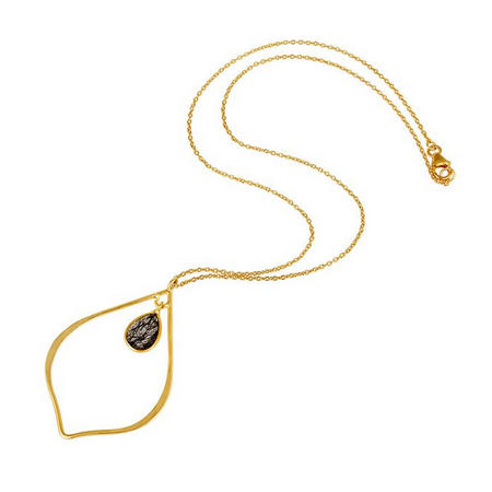 Pozlatený náhrdelník s quartzom Charoe 6631