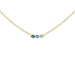 Strieborný náhrdelník s drahokamami podľa vášho výberu Mina