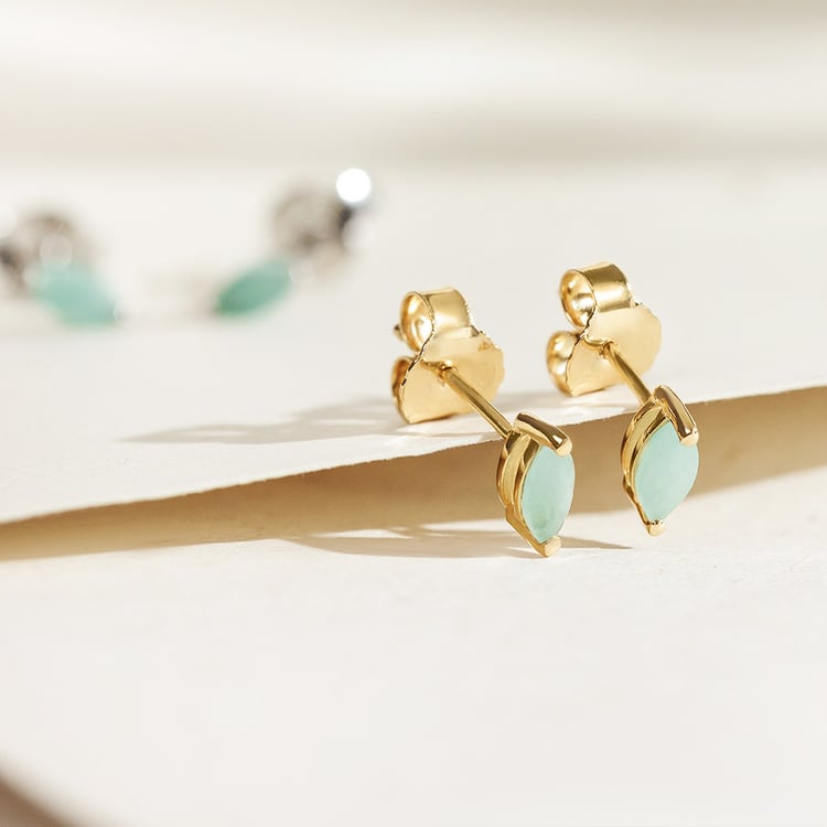 Minimalistické strieborné náušnice so smaragdmi 158410