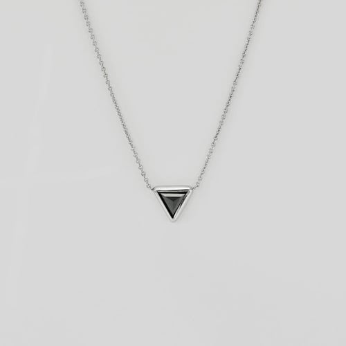 Zlatý set šperkov s čiernymi triangle diamantmi Ofrea