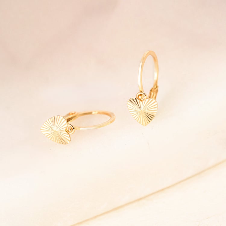 Zlaté detské náušnice v tvare srdca Aster 164358