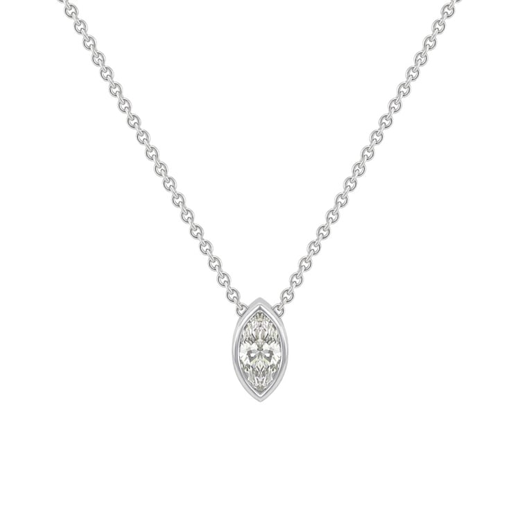 Zlatý náhrdelník s 0.24ct GIA certifikovaným marquise diamantom Jadda