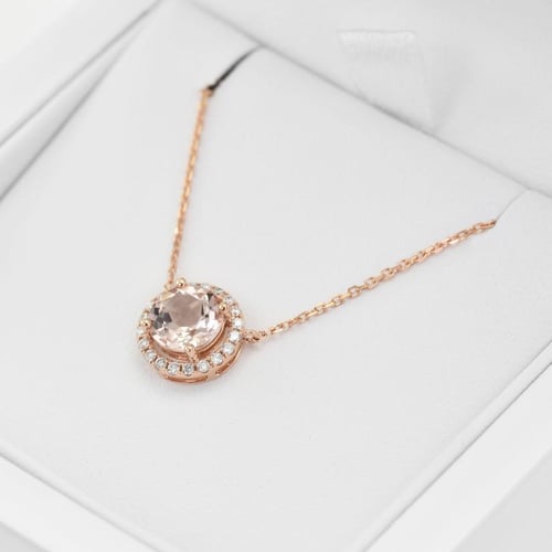 Náhrdelník s 1.5ct morganitom a diamantmi Parviz