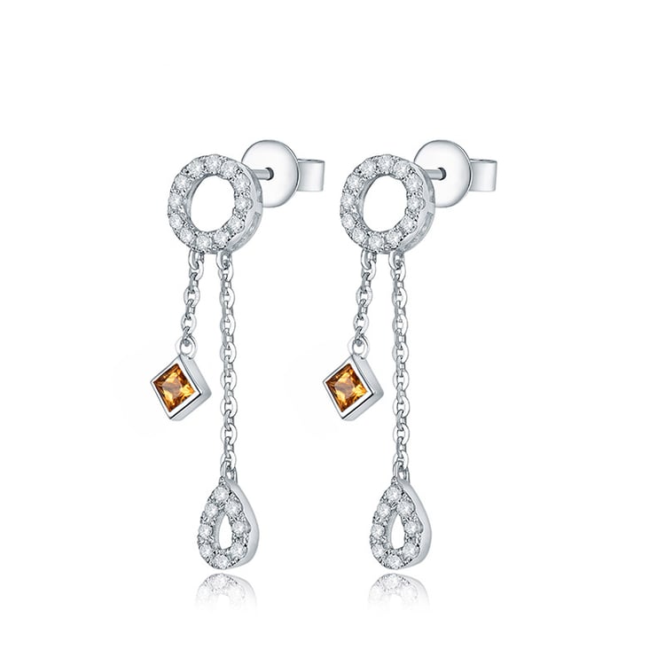 Zlaté náušnice zo žltými zafírmi 18776