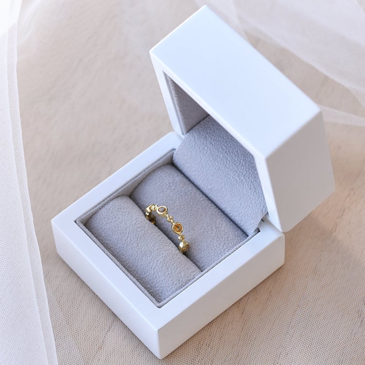 Strieborný prsteň s citrínmi 69280