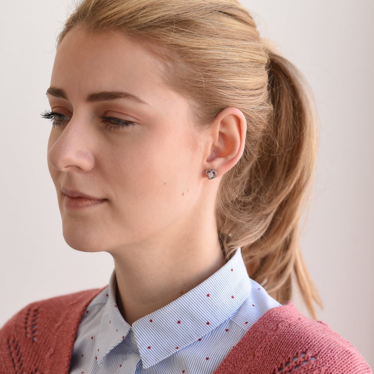 Náušnice v tvare srdca 59114