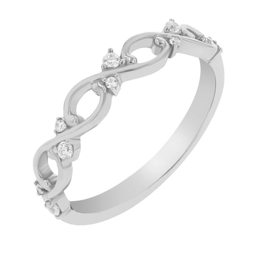 Romantický eternity prsteň s lab-grown diamantmi Rosas