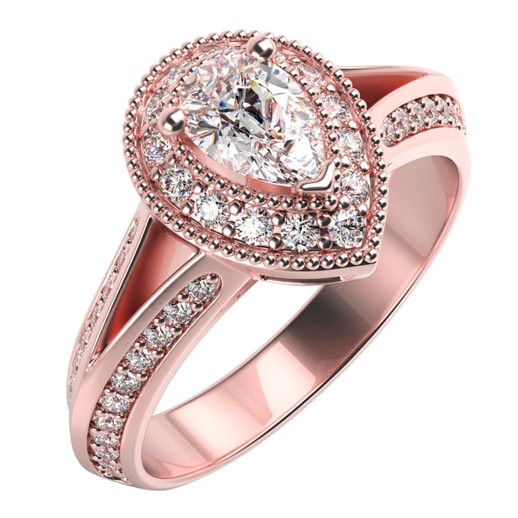 Prsteň z ružového zlata 19847