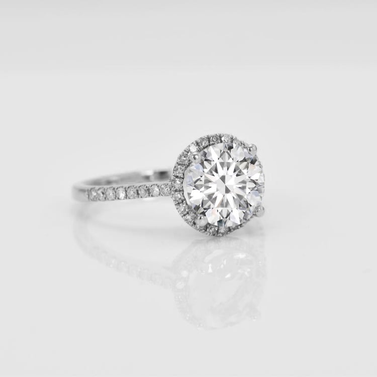 Prsteň zo zlata s moissanitom a diamantmi Aedona 29484