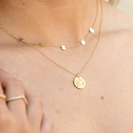 Náhrdelník s hviezdami Malý princ