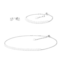 Strieborná perlová kolekcia šperkov Skyler