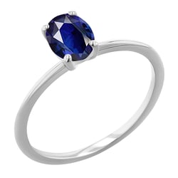 Elegantný zásnubný prsteň s oval zafírom Frost