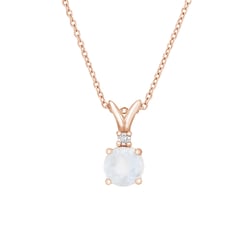 Prívesok zo zlata s mesačným kameňom a diamantom Joonas