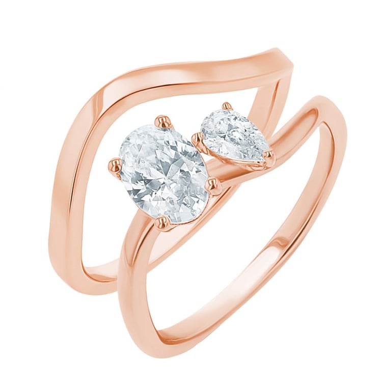 Romantický zásnubný set prsteňov s lab-grown diamantmi Leila 156184