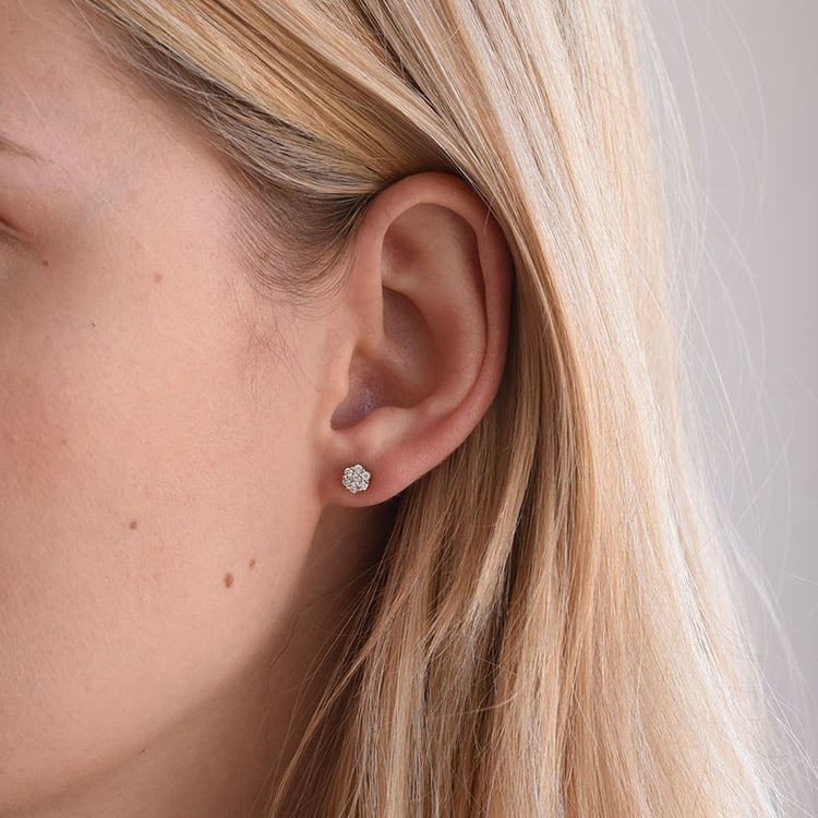 Strieborné náušnice s lab-grown diamantmi Restia 103989