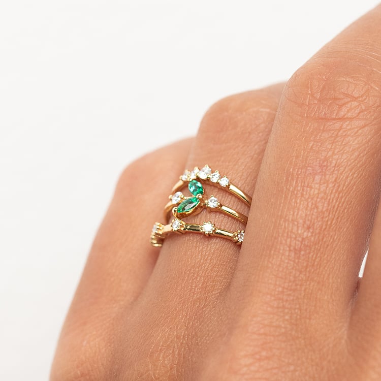 Znamenitý strieborný prsteň s lab-grown diamantmi Demmi 138952