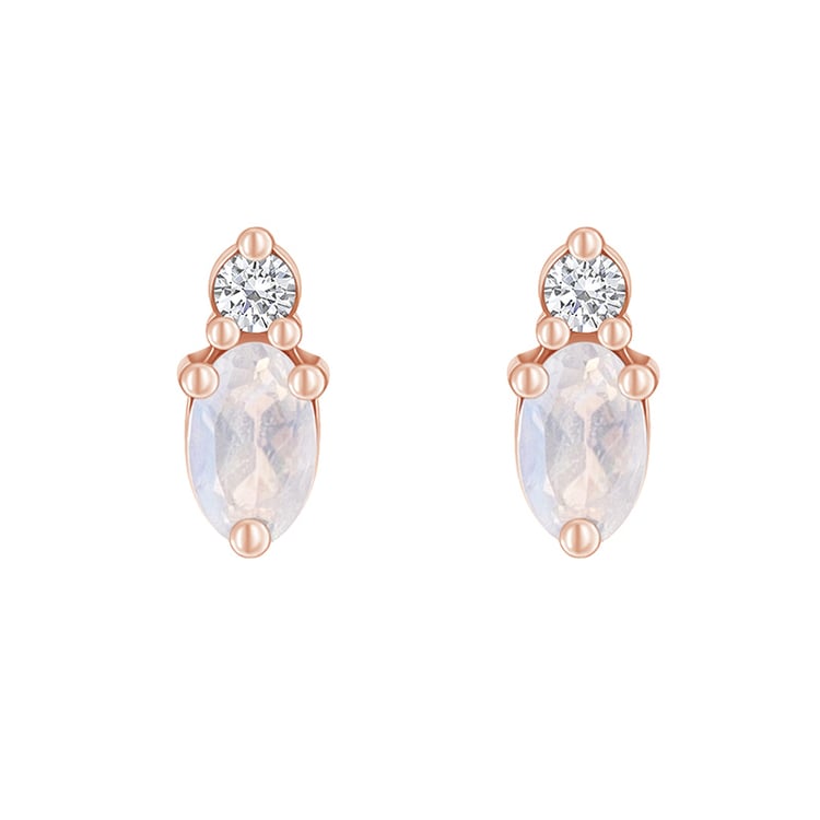 Cluster náušnice s mesačnými kamenmi 89690