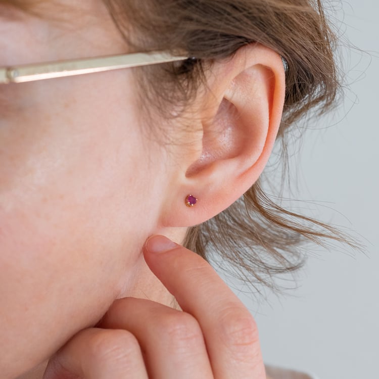 Kolekcia šperkov s rubínovými srdiečkami Ameena 124552