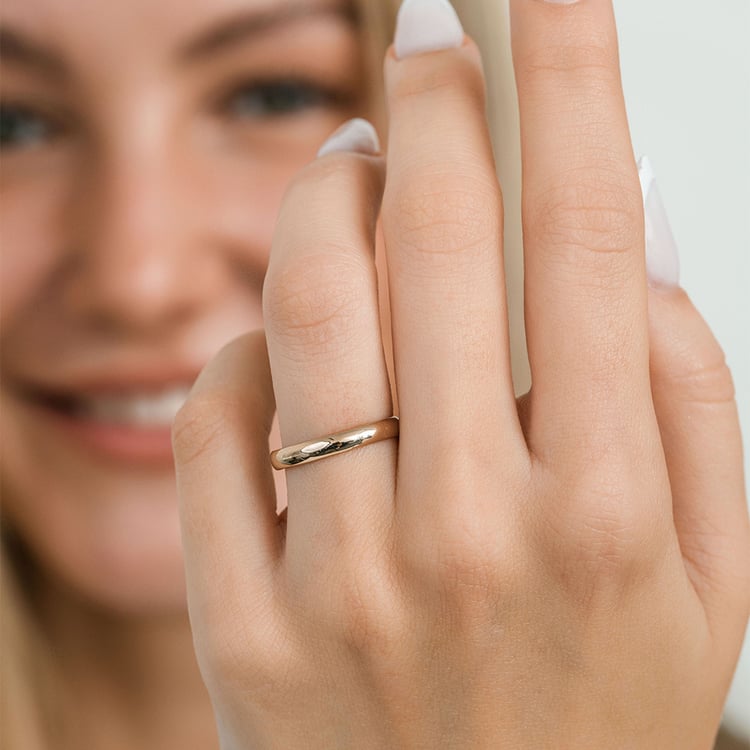 Komfortné svadobné obrúčky z orieškového zlata Ygyn 163728