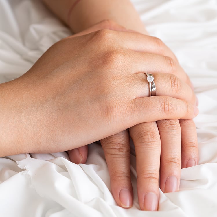 Elegantné svadobné obrúčky z platiny Lazane 120736