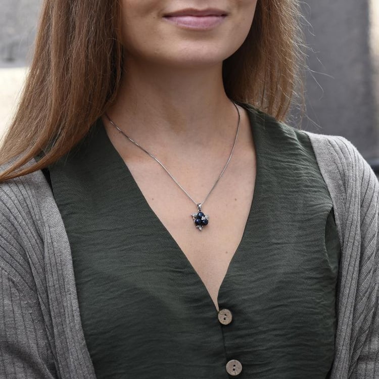 Stříbrný perlový náhrdelník Langdon 49301