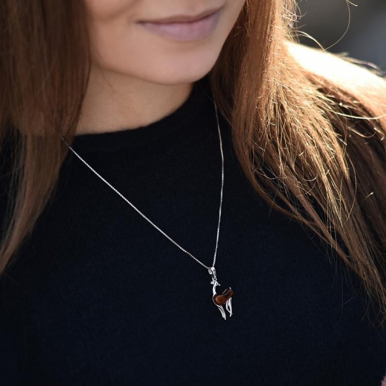 Strieborná srnka v prívesku 36796