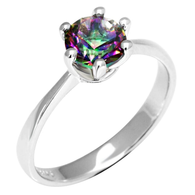 Mystický quartz v striebornom prsteni 16655