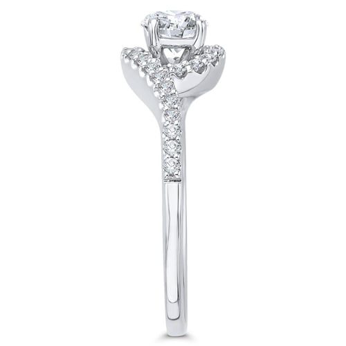 Elegantný zásnubný prsteň plný lab-grown diamantov Emmalyn