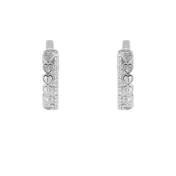 Srdcové kruhové náušnice s diamantmi Luba