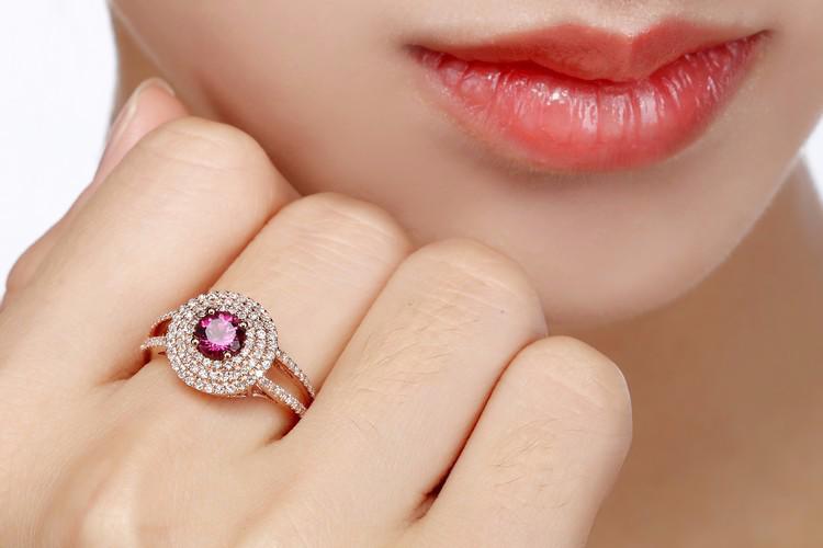 Turmalínový prsteň s diamantmi 5033