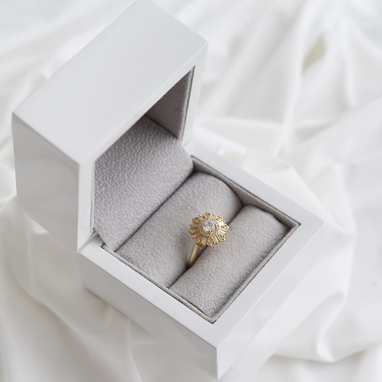 Zlatý zásnubný prsteň 89998