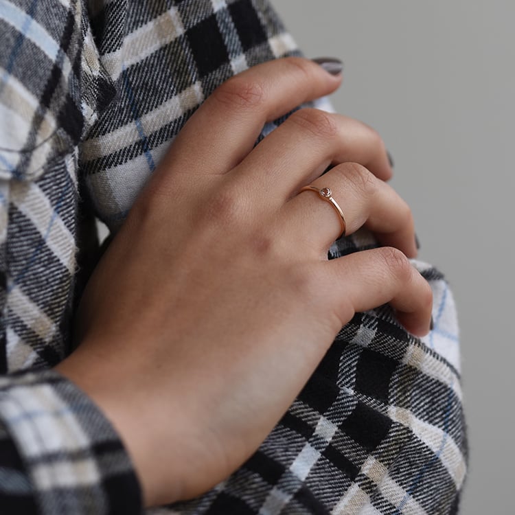 Zlatý minimalistický prsteň 62132