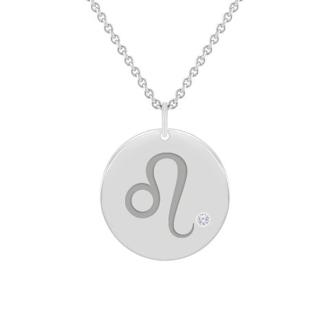 Zlatý prívesok so znamením a diamantom Lev 59966